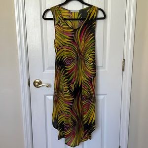 Coco Cabana Colorful Design Lightweight Resort Beach Pool Dress Cover Up Sz M